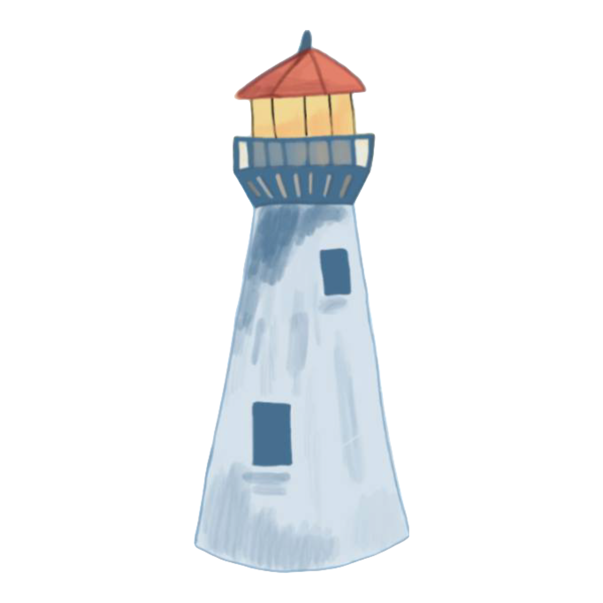 Lighthouse sheding light drawn by Marina.